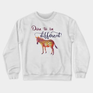 Dare to be Different - Yellow and purple Crewneck Sweatshirt